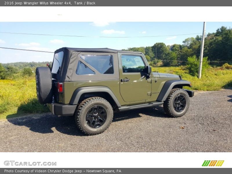 Tank / Black 2016 Jeep Wrangler Willys Wheeler 4x4