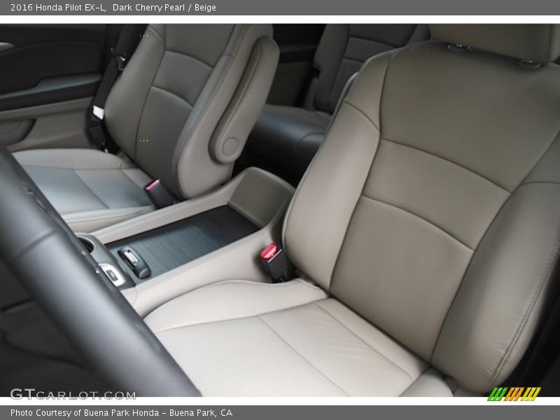 Dark Cherry Pearl / Beige 2016 Honda Pilot EX-L