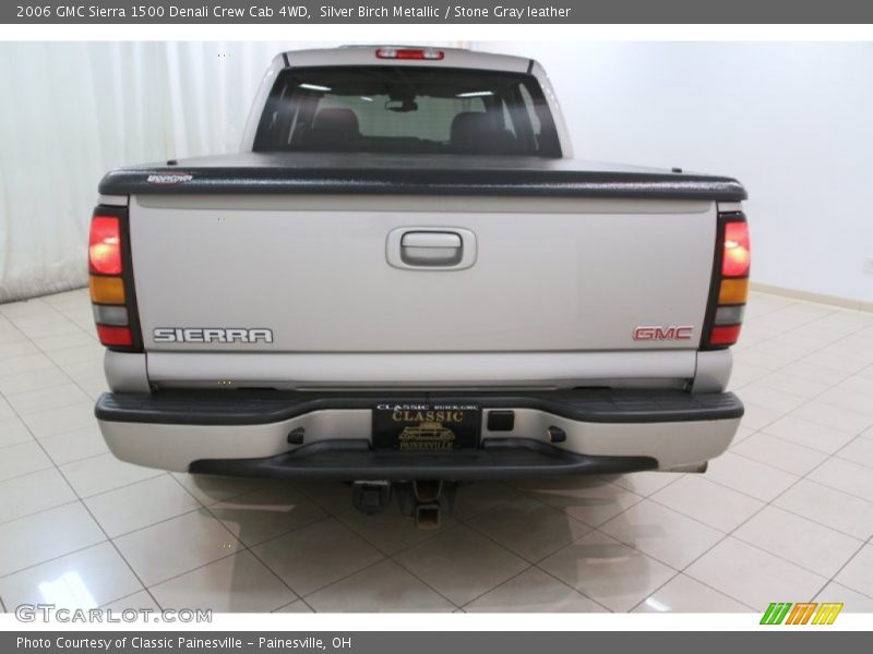 Silver Birch Metallic / Stone Gray leather 2006 GMC Sierra 1500 Denali Crew Cab 4WD