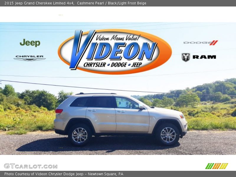 Cashmere Pearl / Black/Light Frost Beige 2015 Jeep Grand Cherokee Limited 4x4