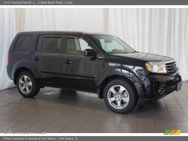 Crystal Black Pearl / Gray 2013 Honda Pilot EX-L