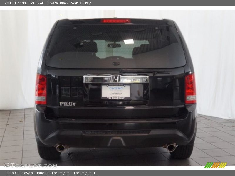 Crystal Black Pearl / Gray 2013 Honda Pilot EX-L
