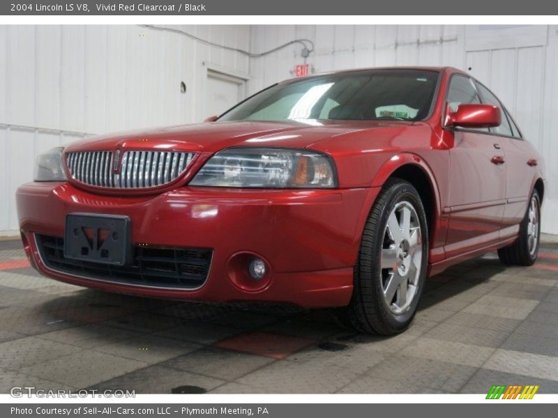 Vivid Red Clearcoat / Black 2004 Lincoln LS V8