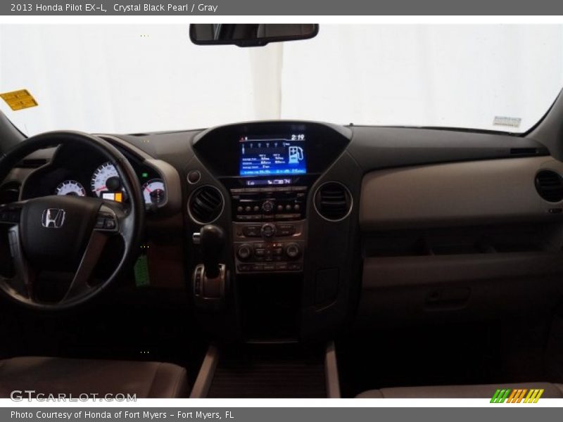 Crystal Black Pearl / Gray 2013 Honda Pilot EX-L