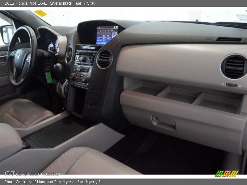Crystal Black Pearl / Gray 2013 Honda Pilot EX-L