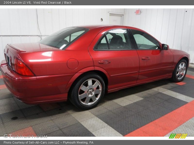 Vivid Red Clearcoat / Black 2004 Lincoln LS V8