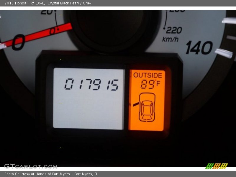 Crystal Black Pearl / Gray 2013 Honda Pilot EX-L