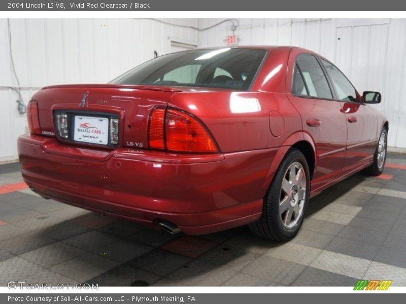 Vivid Red Clearcoat / Black 2004 Lincoln LS V8