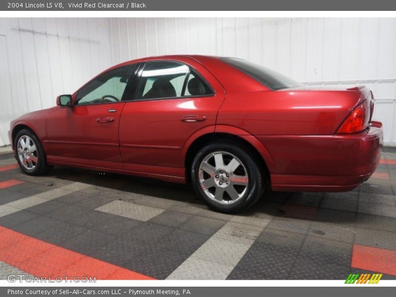 Vivid Red Clearcoat / Black 2004 Lincoln LS V8