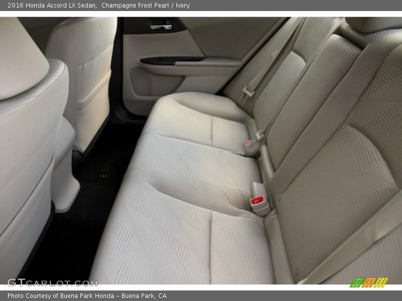 Rear Seat of 2016 Accord LX Sedan