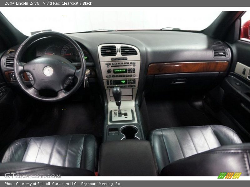 Vivid Red Clearcoat / Black 2004 Lincoln LS V8
