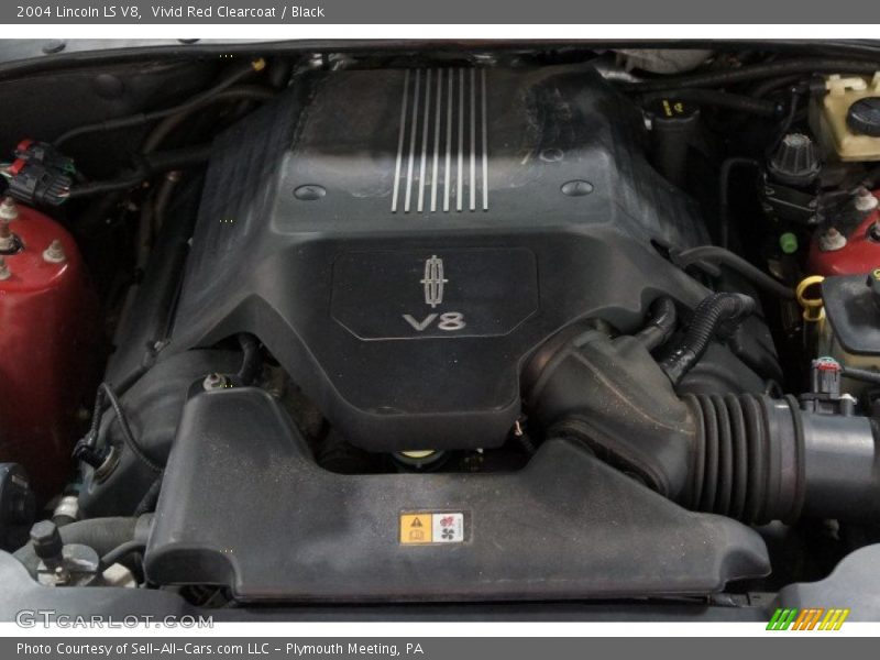 Vivid Red Clearcoat / Black 2004 Lincoln LS V8