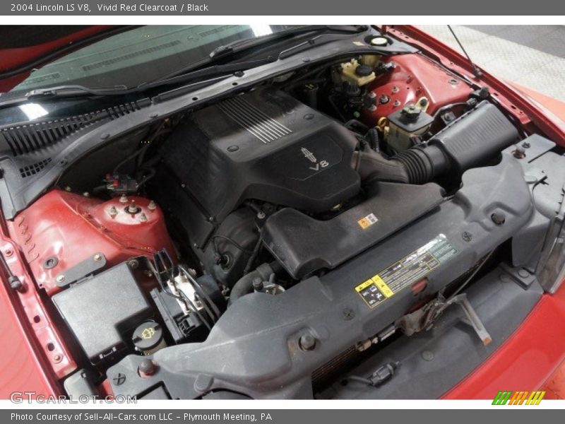 Vivid Red Clearcoat / Black 2004 Lincoln LS V8