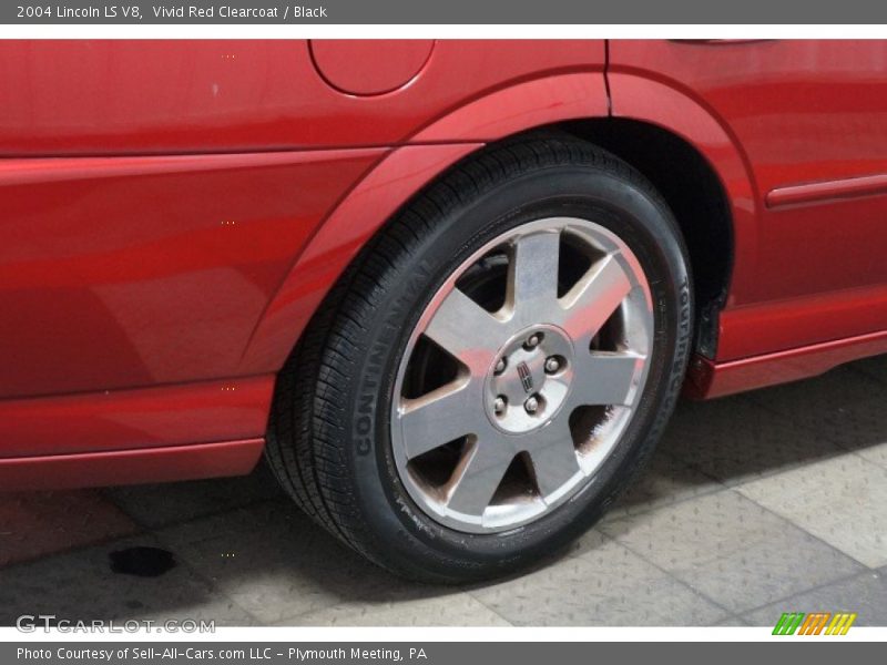 Vivid Red Clearcoat / Black 2004 Lincoln LS V8