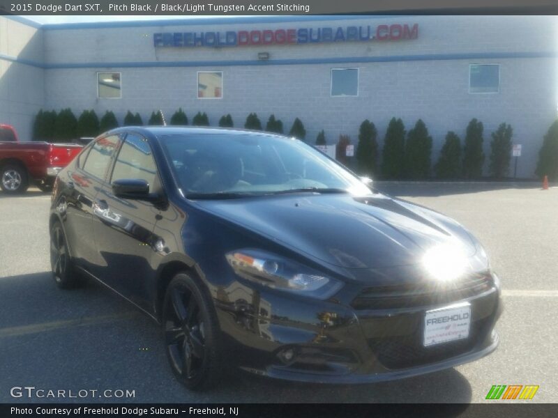 Pitch Black / Black/Light Tungsten Accent Stitching 2015 Dodge Dart SXT