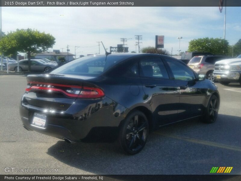 Pitch Black / Black/Light Tungsten Accent Stitching 2015 Dodge Dart SXT