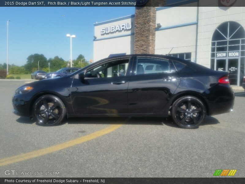 Pitch Black / Black/Light Tungsten Accent Stitching 2015 Dodge Dart SXT