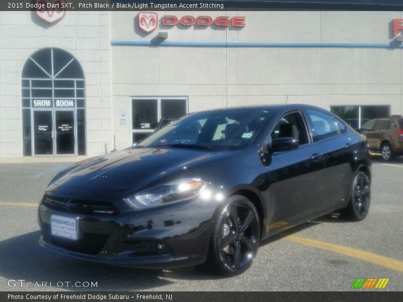 Pitch Black / Black/Light Tungsten Accent Stitching 2015 Dodge Dart SXT