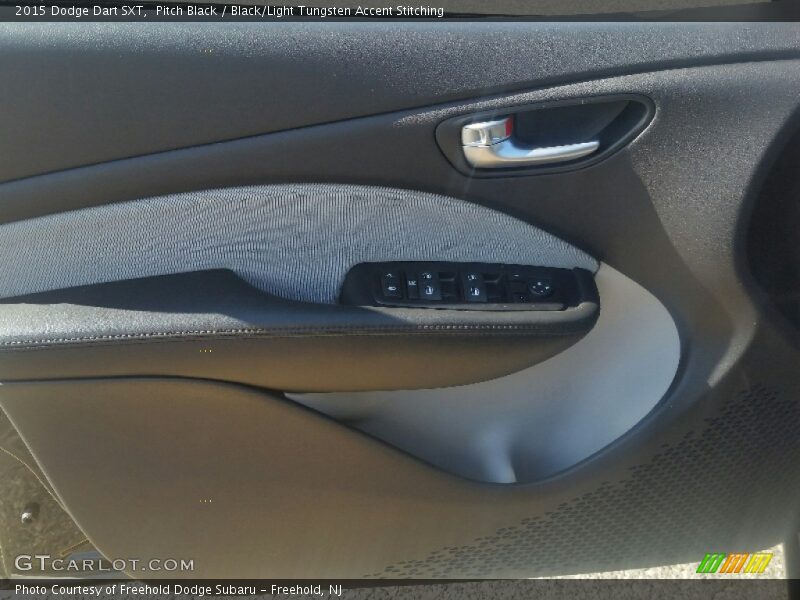 Pitch Black / Black/Light Tungsten Accent Stitching 2015 Dodge Dart SXT