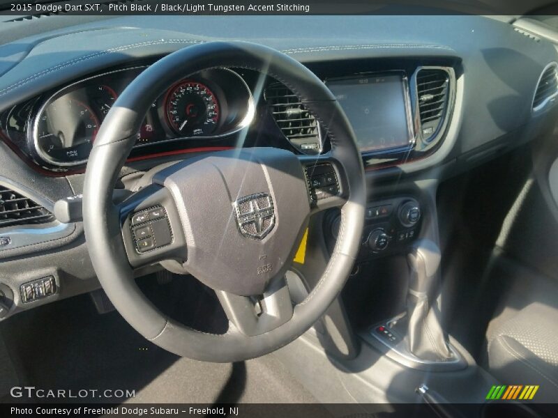 Pitch Black / Black/Light Tungsten Accent Stitching 2015 Dodge Dart SXT