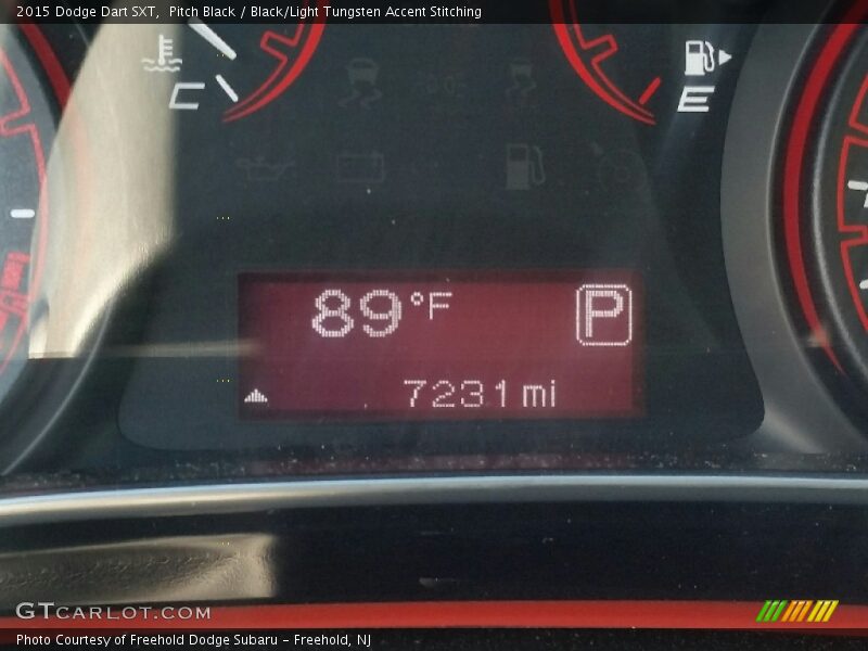 Pitch Black / Black/Light Tungsten Accent Stitching 2015 Dodge Dart SXT