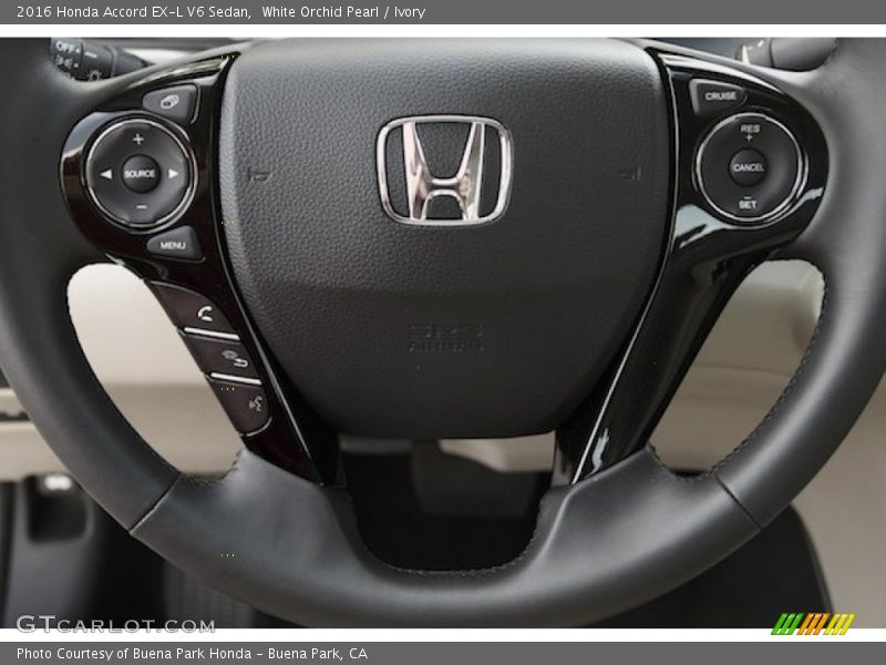Controls of 2016 Accord EX-L V6 Sedan