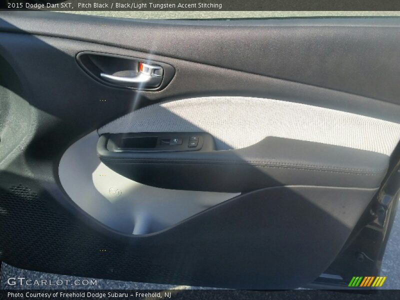 Pitch Black / Black/Light Tungsten Accent Stitching 2015 Dodge Dart SXT