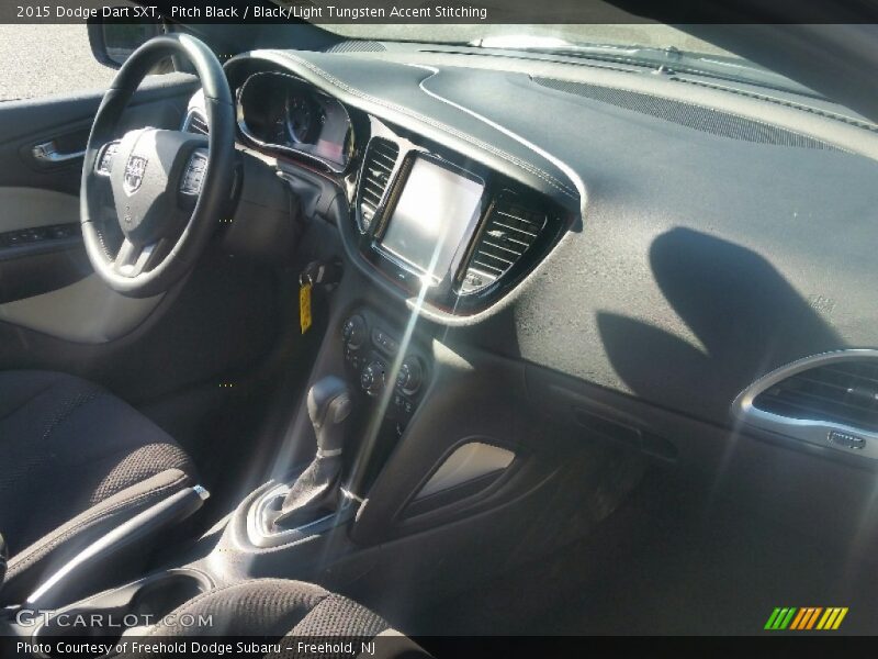 Pitch Black / Black/Light Tungsten Accent Stitching 2015 Dodge Dart SXT