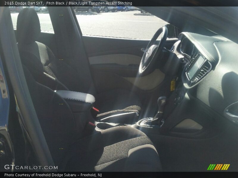 Pitch Black / Black/Light Tungsten Accent Stitching 2015 Dodge Dart SXT