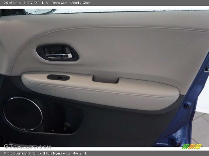 Deep Ocean Pearl / Gray 2016 Honda HR-V EX-L Navi