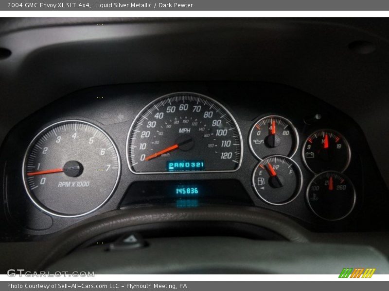 Liquid Silver Metallic / Dark Pewter 2004 GMC Envoy XL SLT 4x4