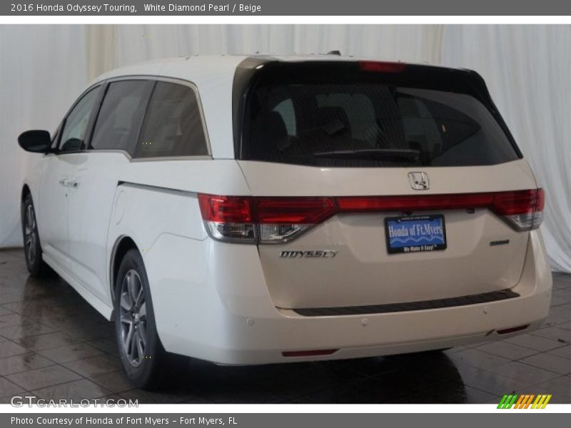 White Diamond Pearl / Beige 2016 Honda Odyssey Touring