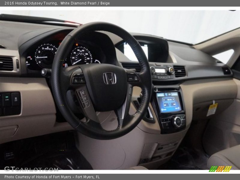 White Diamond Pearl / Beige 2016 Honda Odyssey Touring