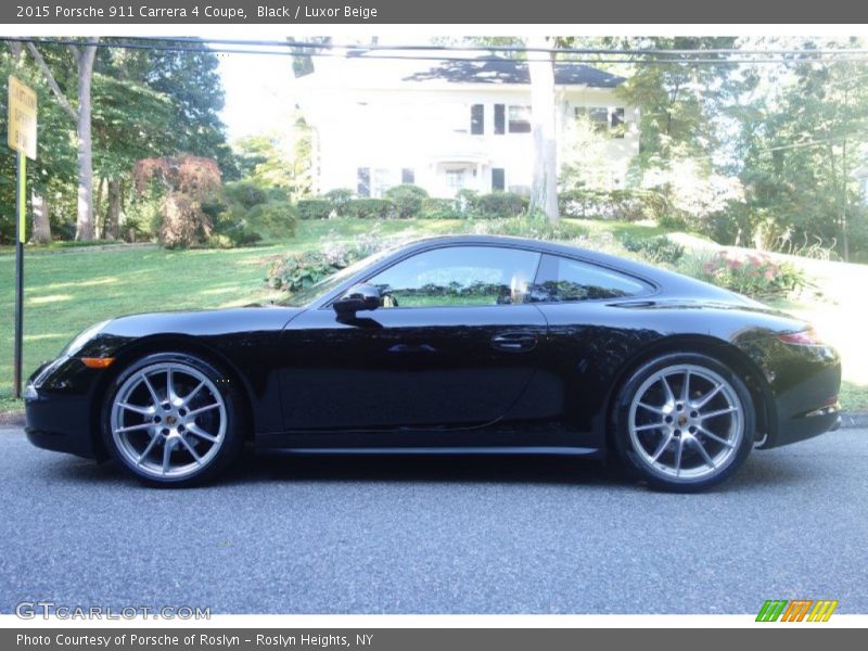 Black / Luxor Beige 2015 Porsche 911 Carrera 4 Coupe