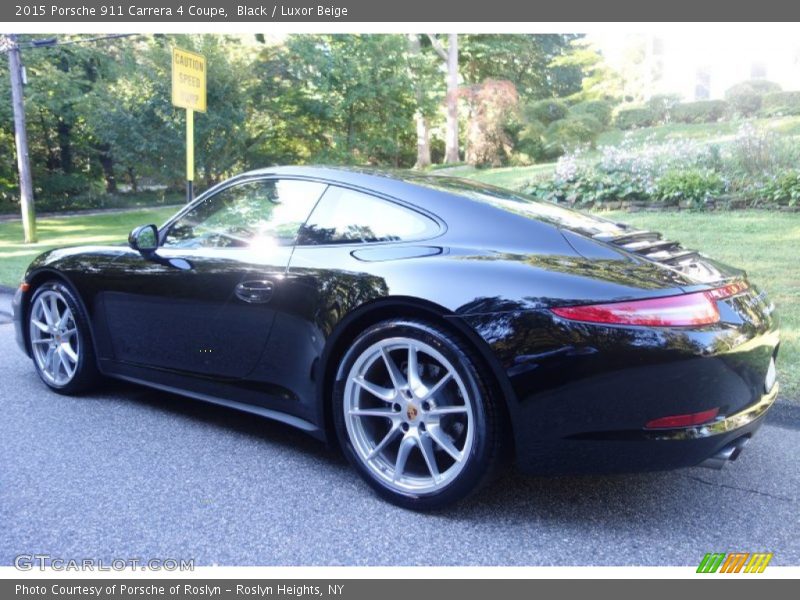 Black / Luxor Beige 2015 Porsche 911 Carrera 4 Coupe