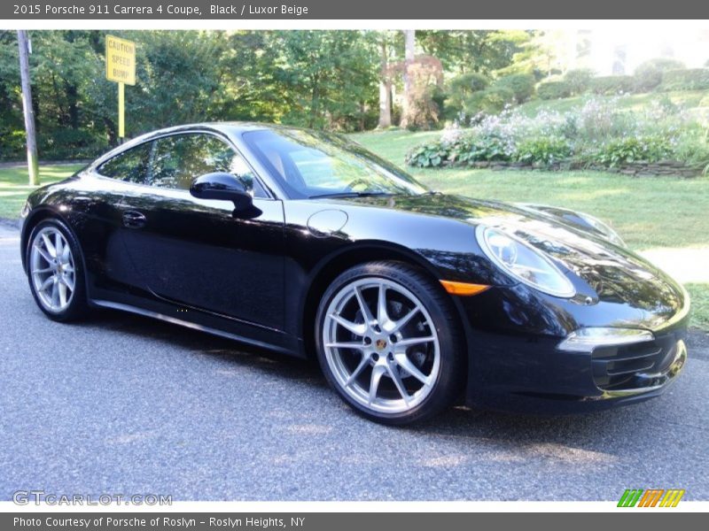 Black / Luxor Beige 2015 Porsche 911 Carrera 4 Coupe