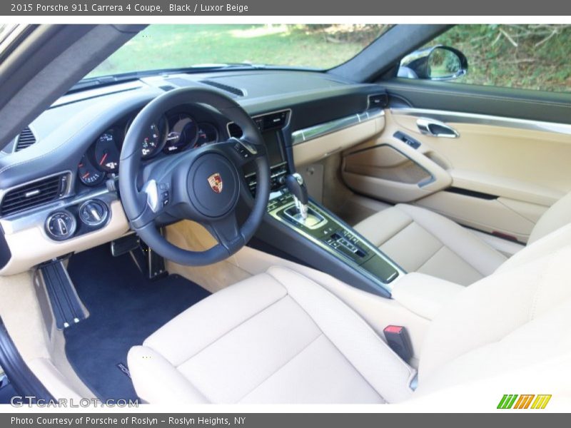 Black / Luxor Beige 2015 Porsche 911 Carrera 4 Coupe