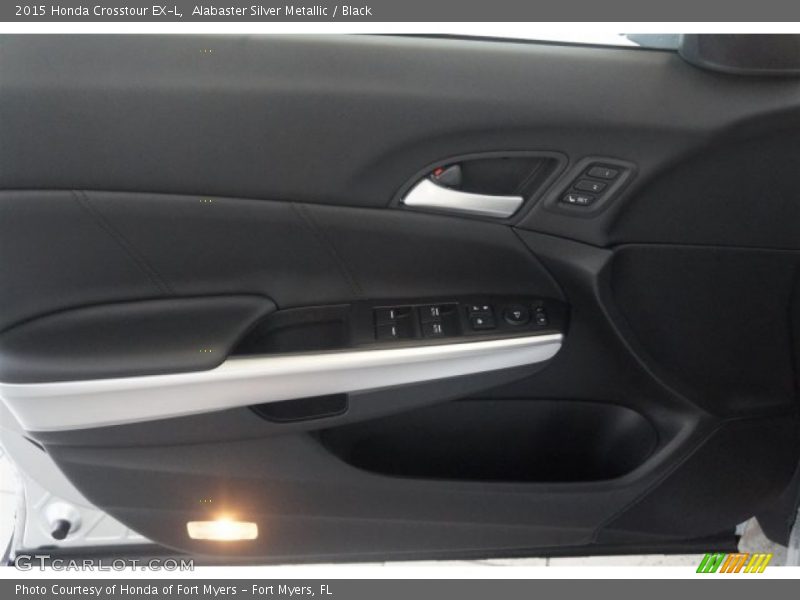 Alabaster Silver Metallic / Black 2015 Honda Crosstour EX-L