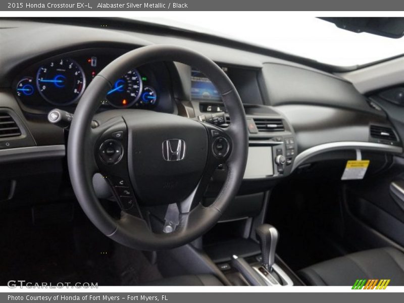 Alabaster Silver Metallic / Black 2015 Honda Crosstour EX-L