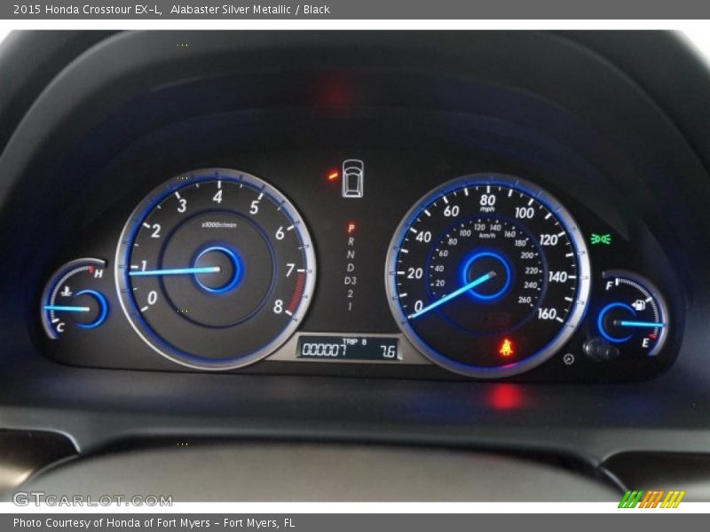 Alabaster Silver Metallic / Black 2015 Honda Crosstour EX-L