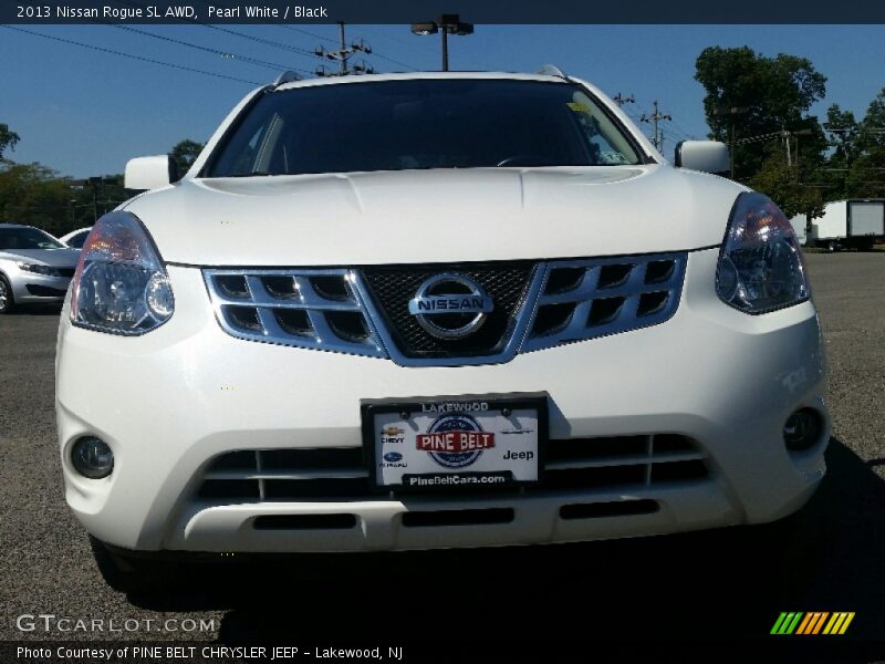 Pearl White / Black 2013 Nissan Rogue SL AWD