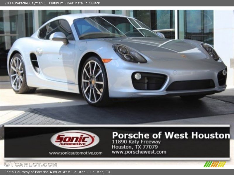 Platinum Silver Metallic / Black 2014 Porsche Cayman S