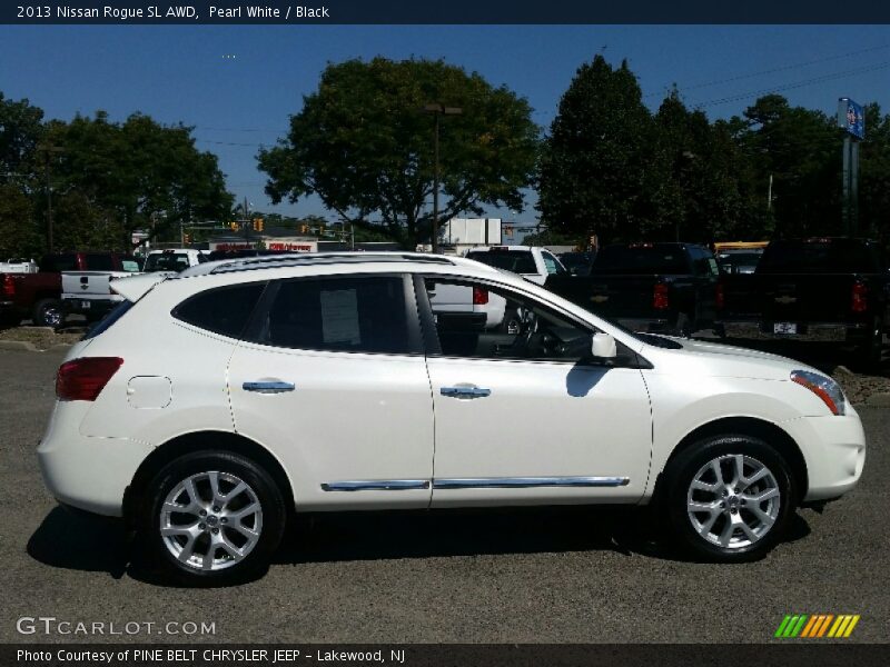 Pearl White / Black 2013 Nissan Rogue SL AWD