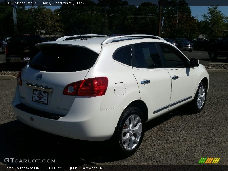 Pearl White / Black 2013 Nissan Rogue SL AWD