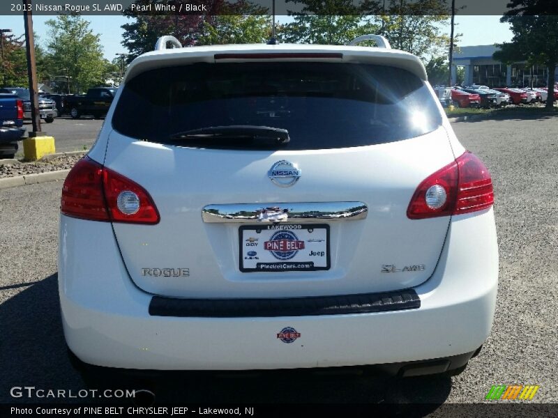 Pearl White / Black 2013 Nissan Rogue SL AWD