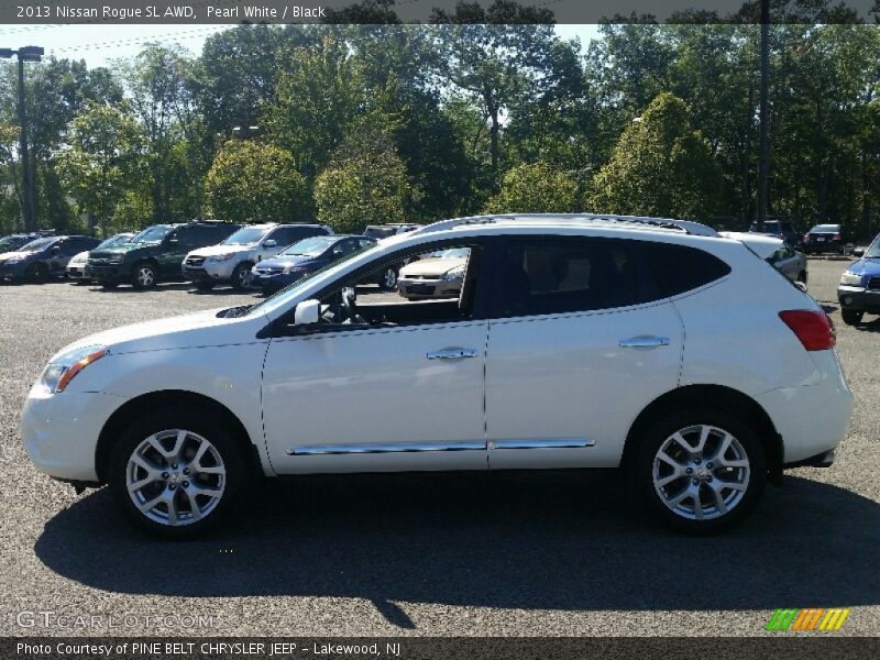 Pearl White / Black 2013 Nissan Rogue SL AWD