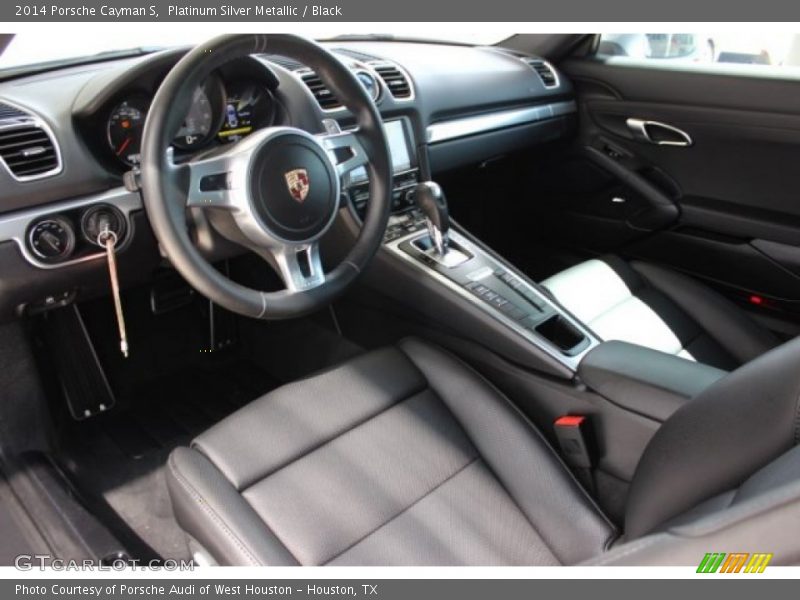 Platinum Silver Metallic / Black 2014 Porsche Cayman S
