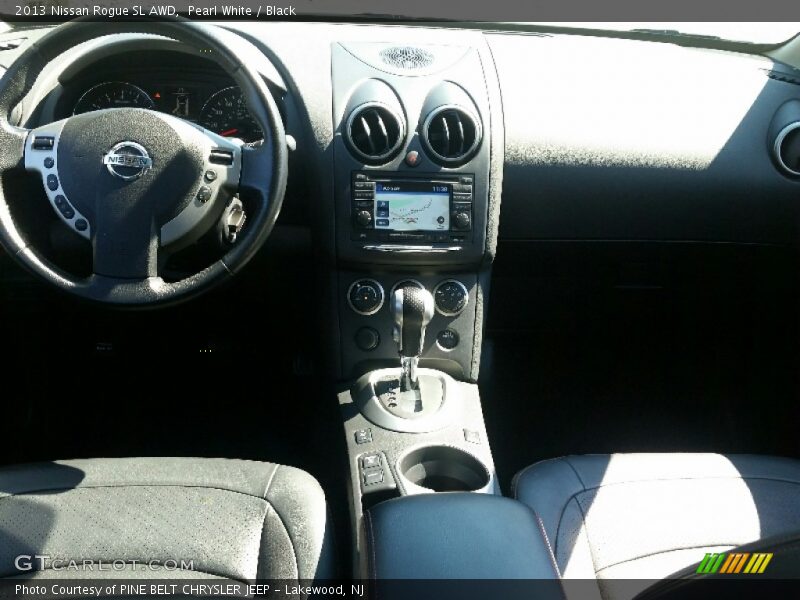 Pearl White / Black 2013 Nissan Rogue SL AWD