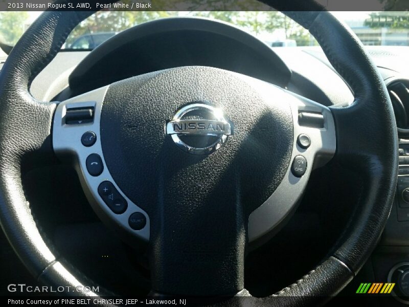 Pearl White / Black 2013 Nissan Rogue SL AWD