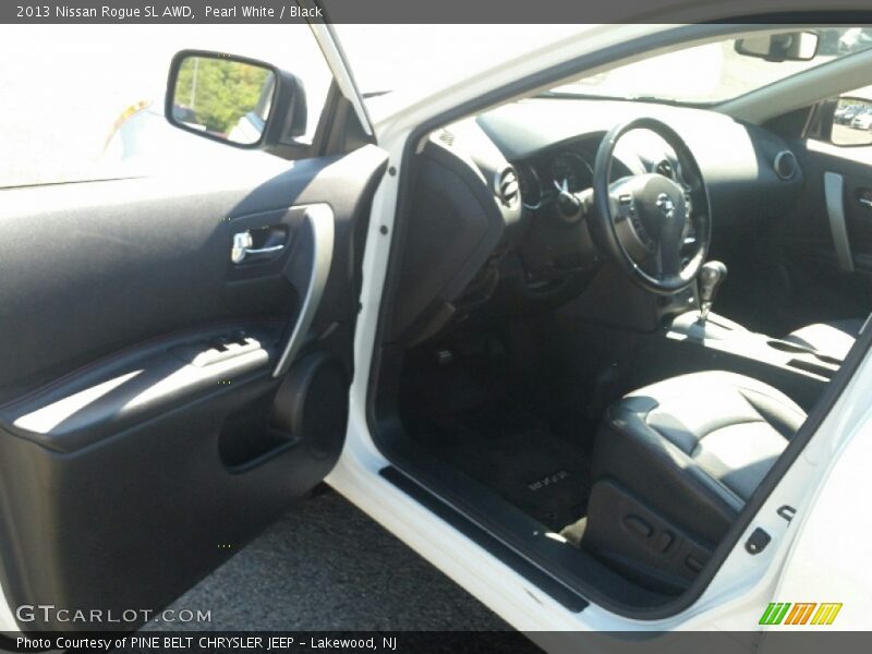 Pearl White / Black 2013 Nissan Rogue SL AWD